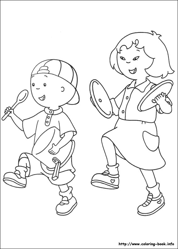 Plansa de colorat cu Caillou 43 38